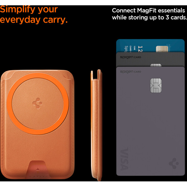 Spigen Valentinus MagFit+ MagSafe Wallet 3 Card peňaženka metallic orange - Peňaženky - Obrázok 9da5beae20ff4b32b55a880188ac03c2