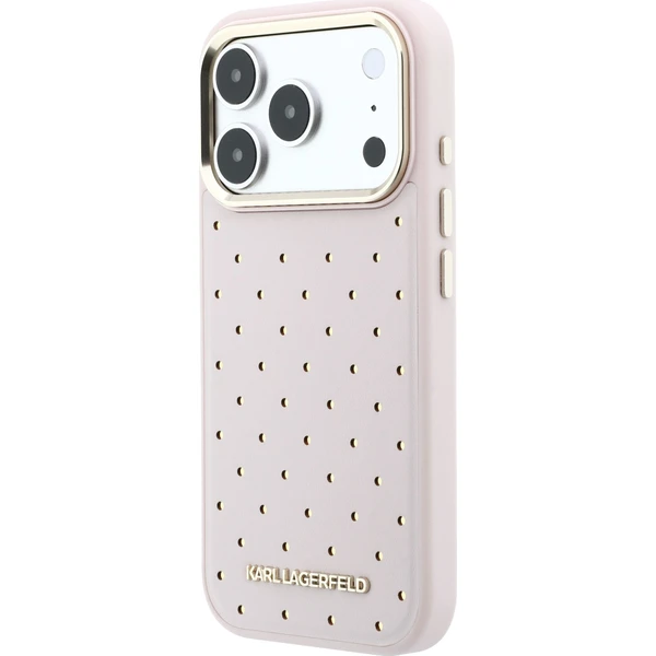 Karl Lagerfeld PU Perforated Gold Dots MagSafe Zadný Kryt pre iPhone 17 Pro Pink - Puzdra - Obrázok 9dc60d9ac7a74fb7b1c164d2e960bd1d