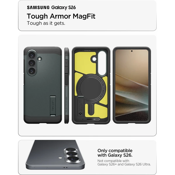Spigen Tough Armor MagSafe kryt Samsung Galaxy S26 zelený - Puzdra - Obrázok 9ddf3b8917e5434a845d37ca68ea15ee