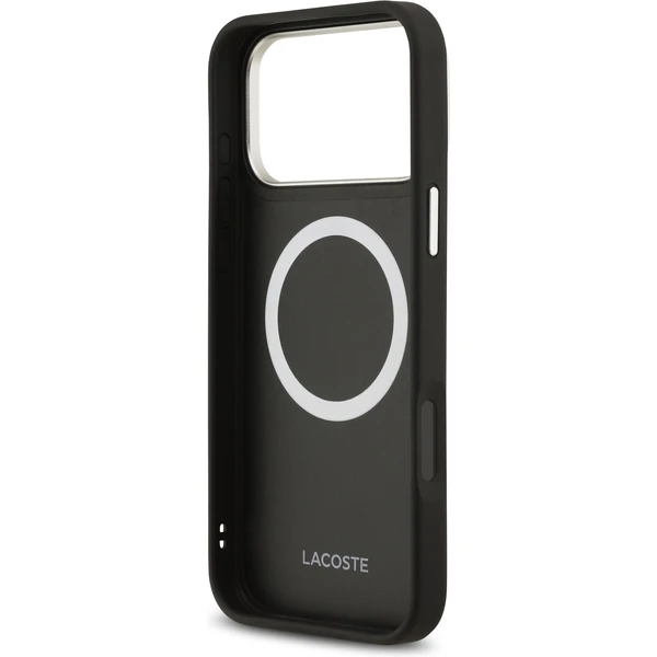Lacoste PU Leather Champs Elysees MagSafe kryt iPhone 17 Pro Max čierny - Puzdra - Obrázok 9de9e560bfd843159a052db07a418fef