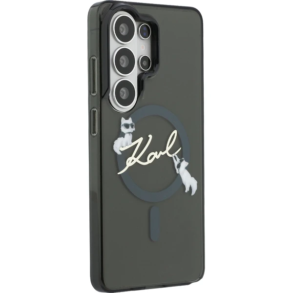 Karl Lagerfeld IML Choupette Karl Skript Logo Magnetický kryt Samsung Galaxy S26 Ultra čierny - Puzdra - Obrázok 9dedb152db2e4f21a4aff4a8c740ee84