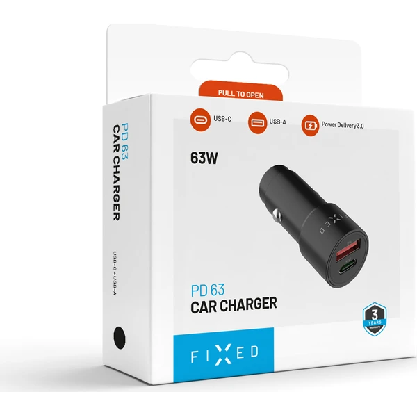 FIXED (63W) autonabíječka s USB-C/USB-A, PD 3.0, černá - Nabíjačky - Obrázok 9e0427285b9a4e7f83de4e5cdce6244a