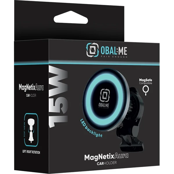 OBAL:ME MagNetix Aura Bezdrôtový nabíjací držiak do auta 15W čierny - Držiaky - Obrázok 9e0c0df8a7384048b3bea570baca67be