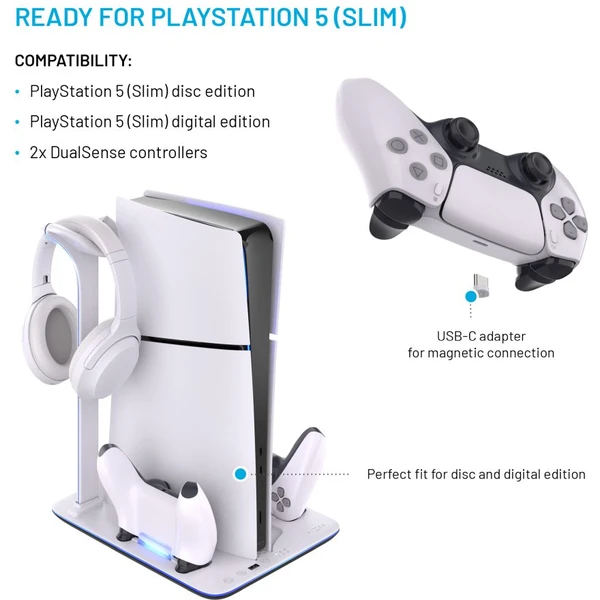 FIXED nabíjacia stanica pre PlayStation 5 Slim s LED podsvietením - Nabíjačky - Obrázok 9e254f1ead1b4b098986b0bfd6464944