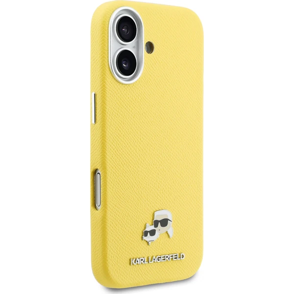 Karl Lagerfeld PU Karl a Choupette Heads Pins MagSafe kryt iPhone 17 žltý - Puzdra - Obrázok 9e26ab0a9f3246349a45ae31dcb710e0