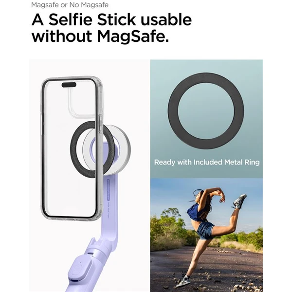 Spigen MagSafe Tripod Selfie Stick, lavender - Držiaky - Obrázok 9e424be475ed4fcaa668c3b792f55fb9