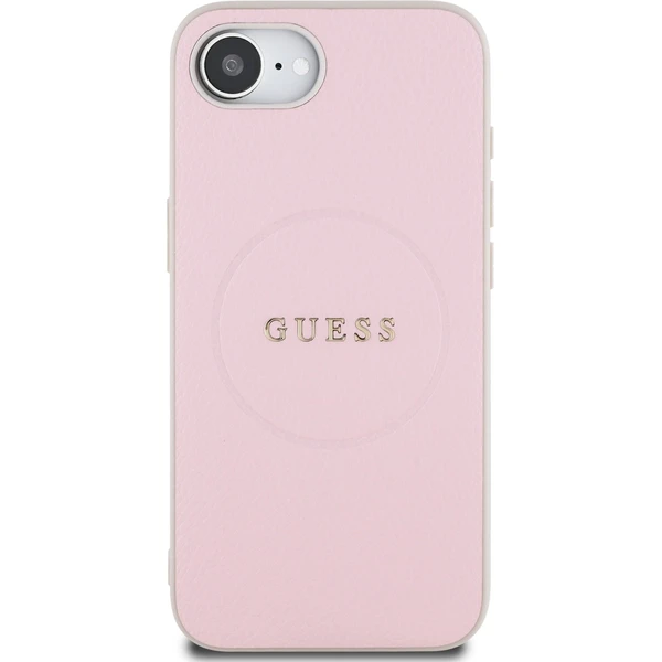 Guess PU Grained Classic Logo MagSafe kryt iPhone 17e/16e ružový - Puzdra - Obrázok 9e5adf80e2264e43a122a3717bd75927