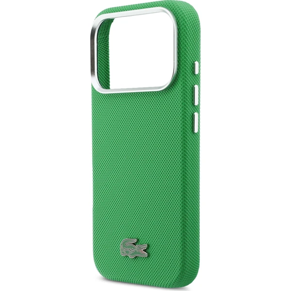 Lacoste PVC Iconic Petit Pique Metal Logo MagSafe kryt iPhone 17 Pro zelený - Puzdra - Obrázok 9eac0c33fdb14a6498285dfbe8b2a02c