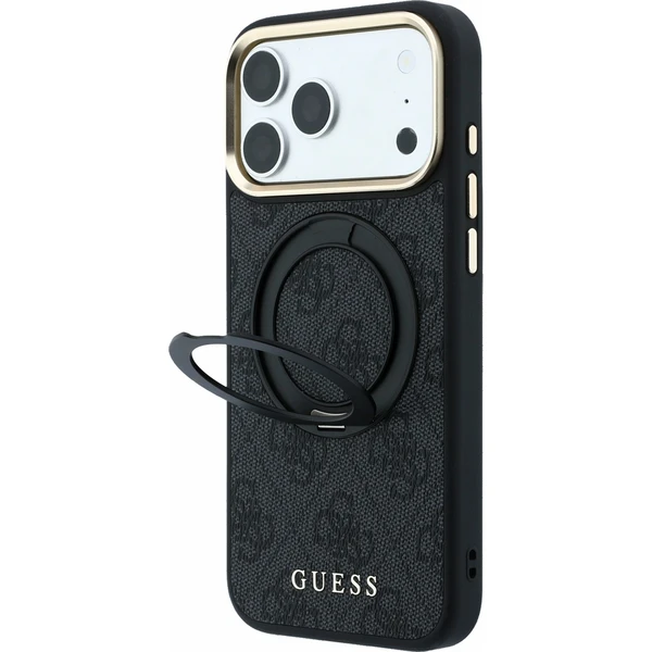 Guess PU 4G Ring Stand MagSafe Zadný kryt pre iPhone 18 Pro Max Black - Puzdra - Obrázok 9ee725b38a434ef984b49ed6b71dad27
