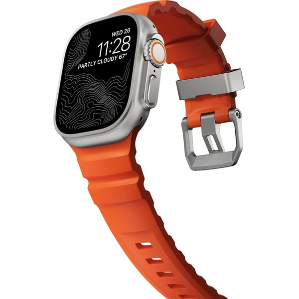 Nomad Rocky Point Band remienok Apple Watch 49/45/44/42mm strieborný/oranžový - Remienky - Obrázok 9ef7abede910447993d3a020c7f740e1