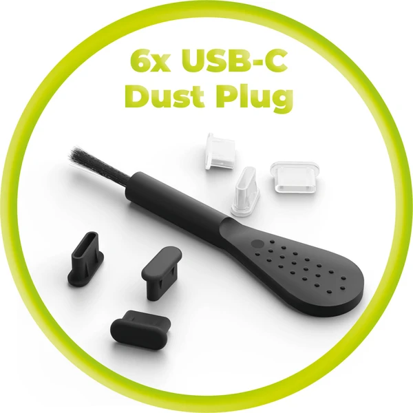 Mobile Origin USB-C Dust Plug & Cleaning Brush sada ochranných kryt a štetca čierna/priehľadná - Čistiace súpravy - Obrázok 9ef7f88be6984ef29d9e86a7e153c5eb