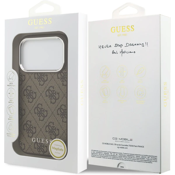 Guess 4G MagSafe kryt iPhone 17 Pro hnedý - Puzdra - Obrázok 9efacf7b2f7b477dbedbcd361fff07cb
