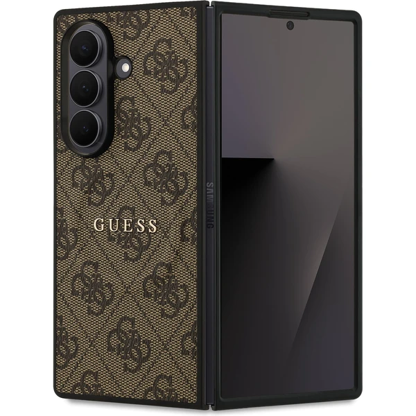 Guess PU Leather 4G Colored Ring Magnetic kryt Samsung Galaxy Z Fold 7 hnedý - Puzdra - Hlavný obrázok