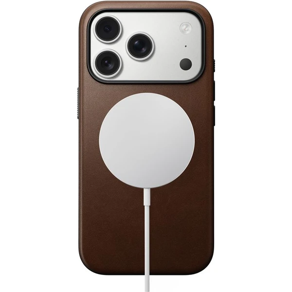 Nomad Modern Leather Case MagSafe kožený kryt iPhone 17 Pro Brown - Puzdra - Obrázok 9f646bedf8844a27bcf7e4f325291f11