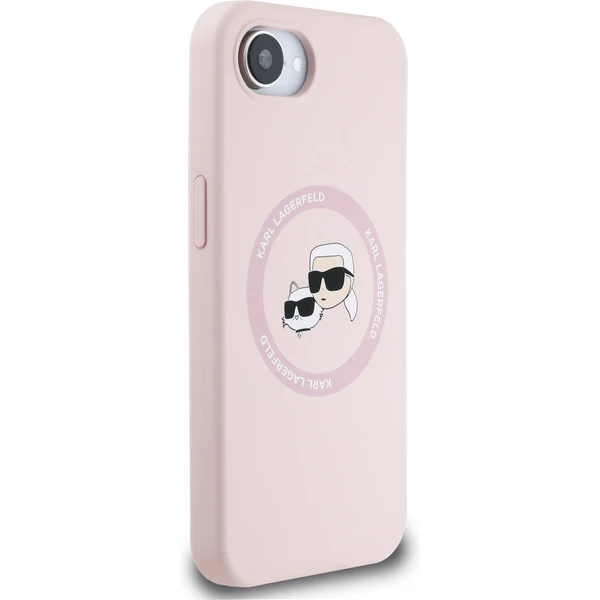 Karl Lagerfeld Liquid Silicone K&CH Heads MagSafe kryt iPhone 17e/16e ružový - Puzdra - Obrázok 9f709ae251c846b6b8985a64f0e9d1eb