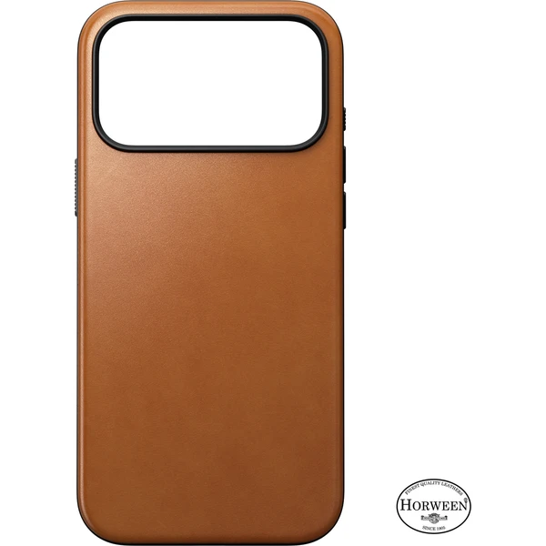 Nomad Modern Leather (Horween) MagSafe kožený kryt iPhone 18 Pro Max Saddle - Puzdra - Obrázok 9f79783007104618a769b36880968076