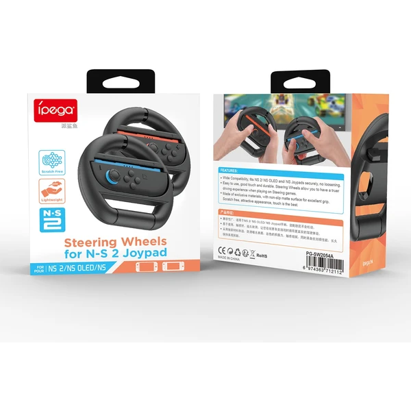 iPega SW2054 Racing Wheel volanty pre JoyCon ovládače Nintendo Switch 2 čierna - Volanty - Obrázok 9f9172ff961148fda901d3077ab440f2