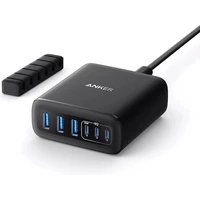 Anker nabíjacia stanica 112W 3xUSB-C, 3xUSB čierna - Nabíjačky