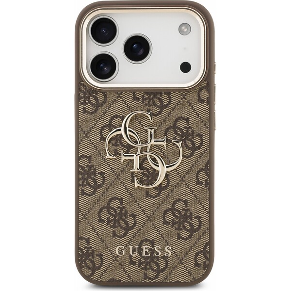 Guess PU 4G Metal Logo Strap Zadný kryt pre iPhone 18 Pro Max Brown - Puzdra - Obrázok 9faffac3678747b3810e06984f962721