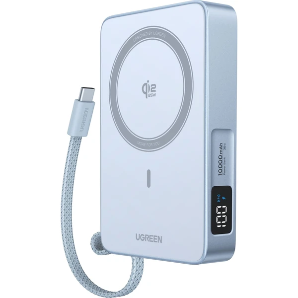 UGREEN Magflow MagSafe/Qi2 powerbanka s USB-C, 10000mAh, svetlo modrá - Powerbanky - Obrázok 9fe27040671743709f7fc333e7dc16a8