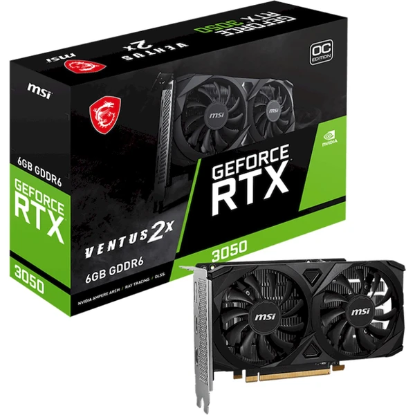 MSI NVIDIA GeForce RTX 3050 VENTUS 2X E 6G OC 6GB GDDR6 - Grafické karty - Obrázok A0IA000O01