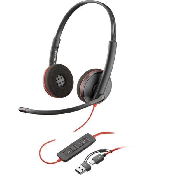 Poly Blackwire 3220 Headset + USB-C/A adaptér - Slúchadlá - Hlavný obrázok