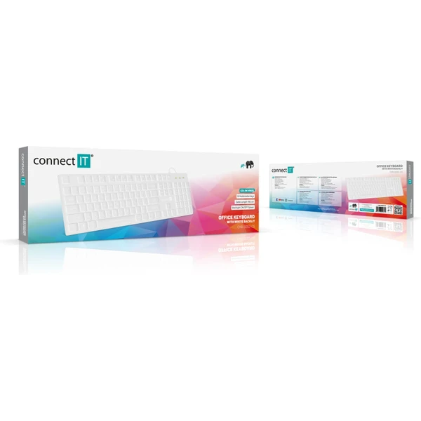 CONNECT IT Chocolate WhiteStar kancelárska podsvietená klávesn - Klávesnice - Obrázok A0N0000P01