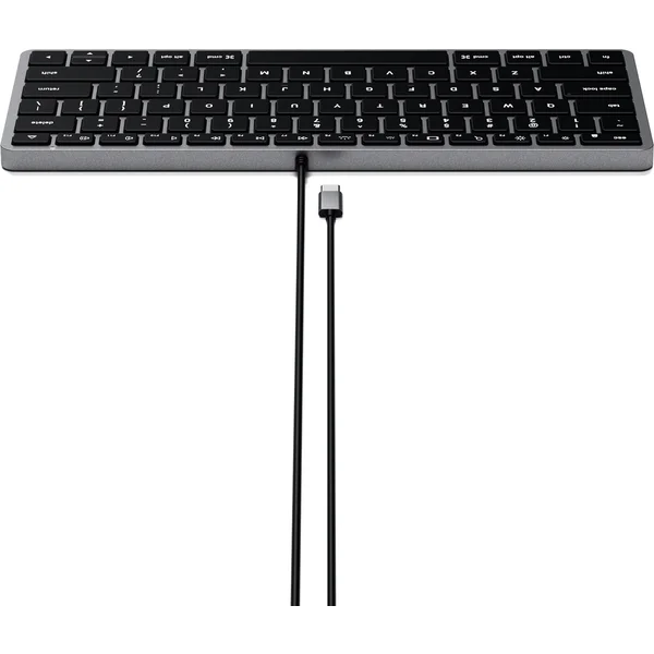 Satechi Slim W1 USB-C klávesnica US vesmírne šedá - Klávesnice - Obrázok A1BT000501