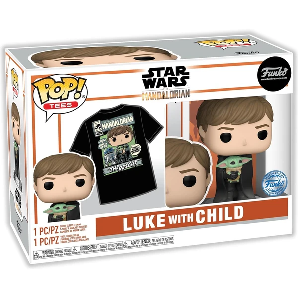 Funko POP! & Tee Box: SW The Mandalorian Luke w/ Grogu L - Darčekové sady - Obrázok A1L3000P01