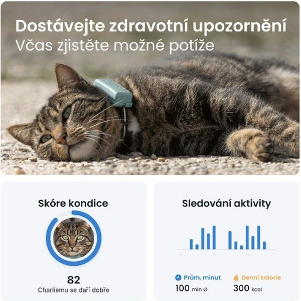Tractive GPS CAT Mini tracker polohy a aktivity pre mačky mentolový - GPS Moduly - Obrázok A1L5000J01