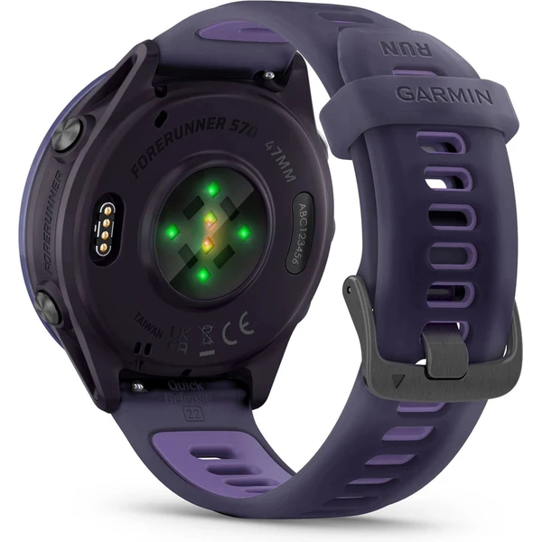 Garmin Forerunner 570 47 mm fialová hliníková luneta s fialovo-indigovým polopriehľadným remienkom - Inteligentné hodinky - Obrázok A1LG000J01