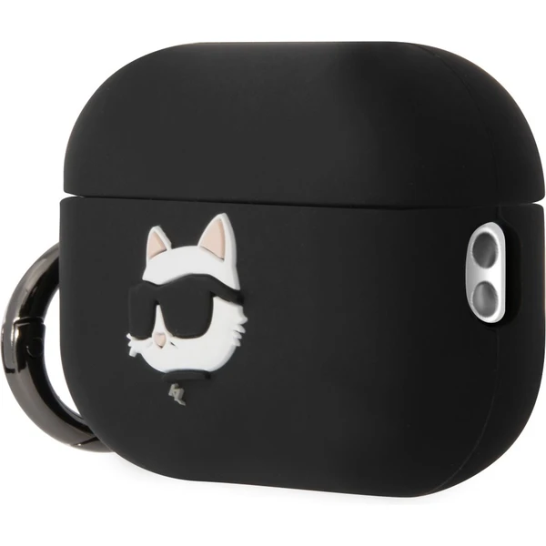 Karl Lagerfeld 3D Logo NFT Choupette Head Silikónové puzdro Airpods Pro 2 čierne - Puzdra - Obrázok A20L300401
