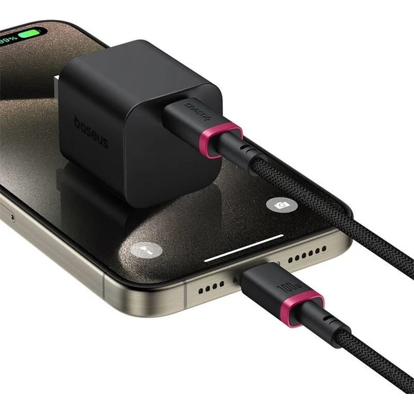 Baseus Dura USB-C/USB-C napájací kábel 100W 1m červeno/čierny - Káble a redukcie - Obrázok A22R000K01