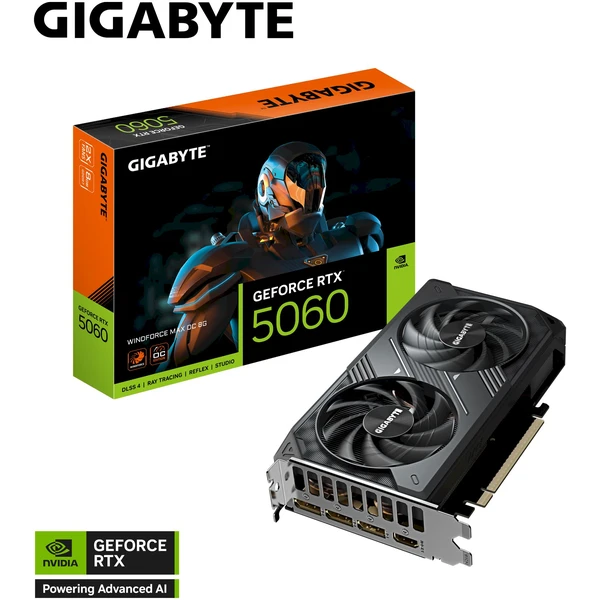 GIGABYTE NVIDIA GeForce RTX 5060 WINDFORCE MAX OC 8G - Grafické karty - Obrázok A25K000K01