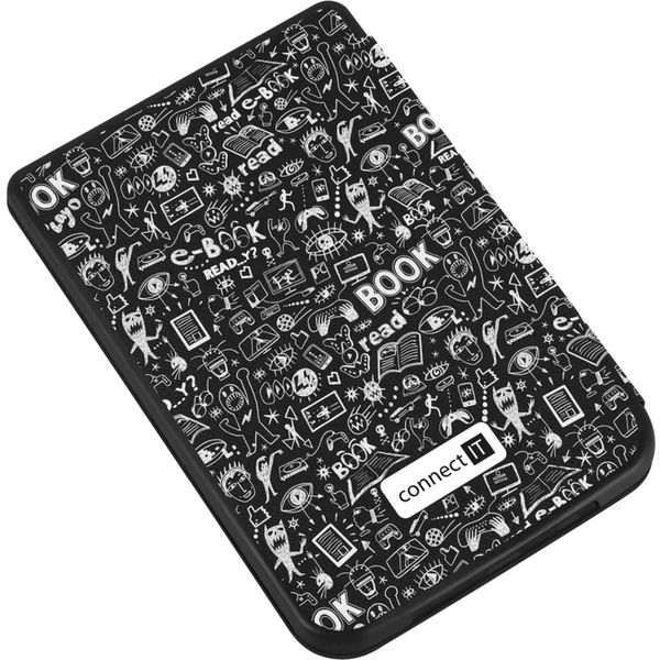 CONNECT IT Doodle puzdro pre PocketBook 616/627/628/632 čiern - Puzdra - Obrázok A2N0000J01