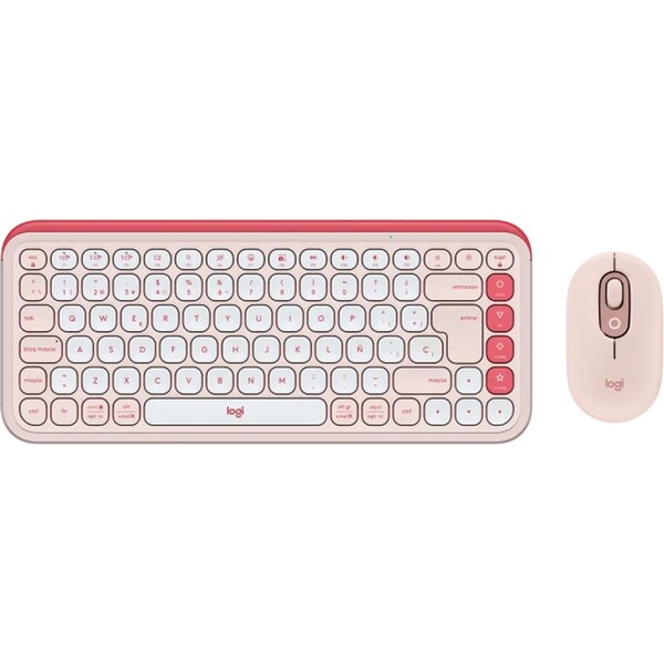 E-shop Logitech POP Combo (US) klávesnica a myš ružová