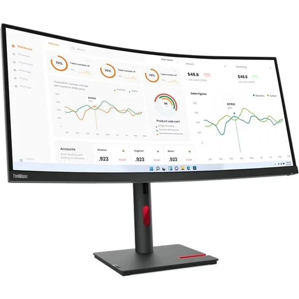 Lenovo ThinkVision T34w-30 monitor 34" - Monitory - Obrázok A2X4000L01