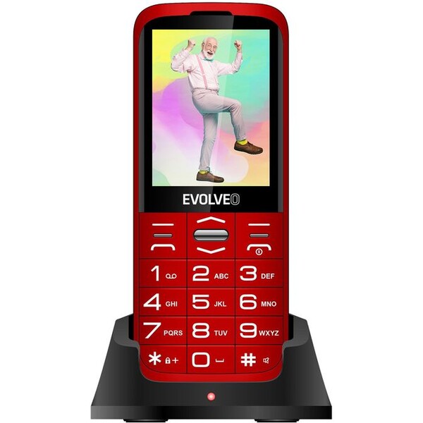 E-shop EVOLVEO EasyPhone XO mobilný telefón pre seniorov červený