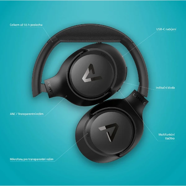 LAMAX NoiseComfort2 ANC bezdrôtové slúchadlá - Slúchadlá - Obrázok A335000K01