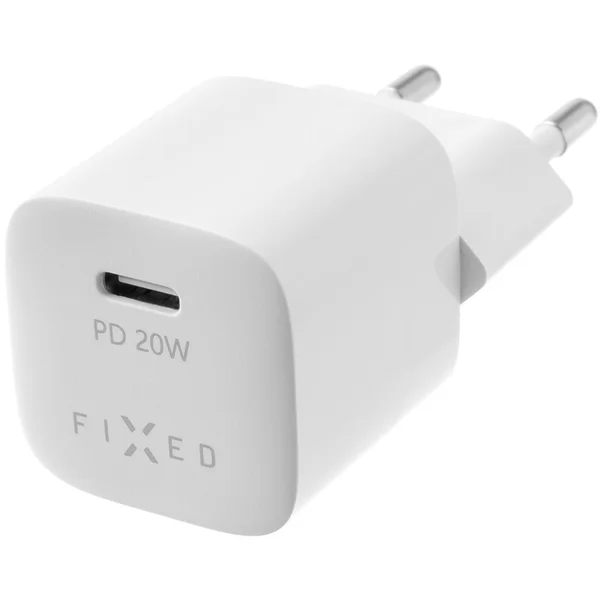 FIXED Mini nabíjačka s USB-C a USB-C/Lightning káblom, PD, 1 m, MFI, 20W, biela - Nabíjačky - Obrázok A338100501