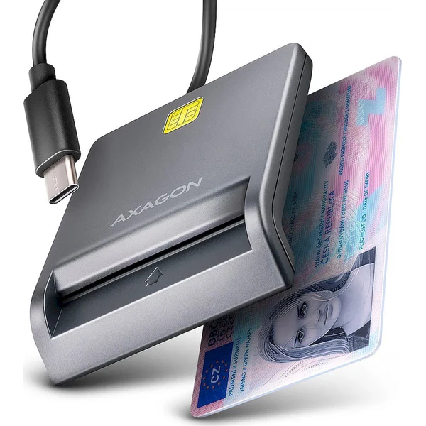 AXAGON CRE-SM3TC USB-C FlatReader čítačka kontaktných kariet Smart card - Čítačky čipových kariet - Hlavný obrázok