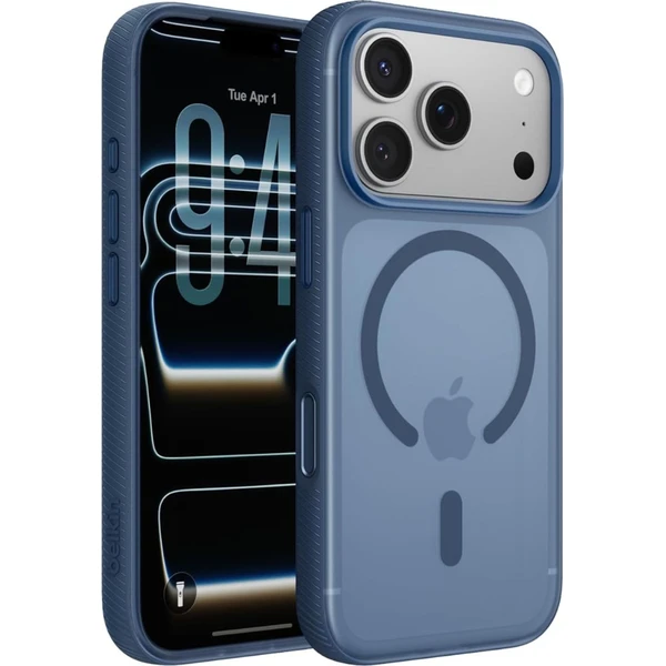 Belkin SheerForce Grip MagSafe kryt iPhone 17 Pro námornícky modrý - Puzdra - Hlavný obrázok