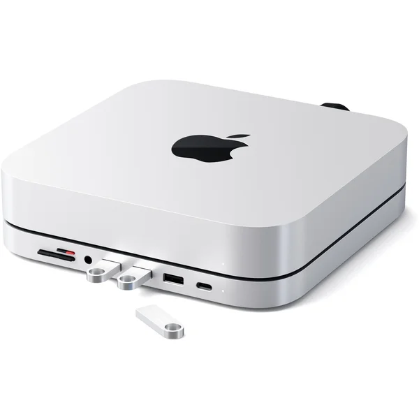 Satechi Aluminium Type-C Stand and Hub pre Mac Mini strieborný - USB huby - Obrázok A3CT000501