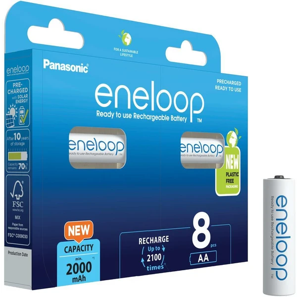 Panasonic Eneloop AA nabíjacia batéria 2000 mAh (8ks) - Batérie - Hlavný obrázok