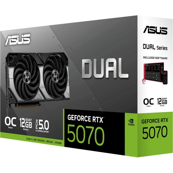 ASUS Dual NVIDIA GeForce RTX 5070 12GB GDDR7 OC - Grafické karty - Obrázok A3RI000K01