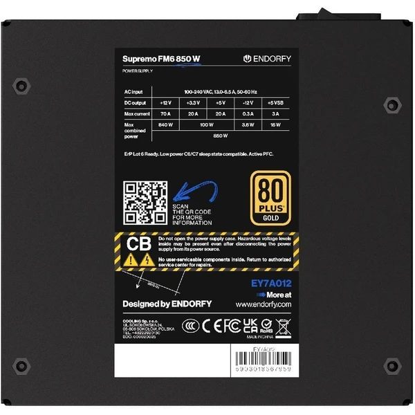 Endorfy Supremo FM6 Gold 850W - Zdroje - Obrázok A3YC000K01