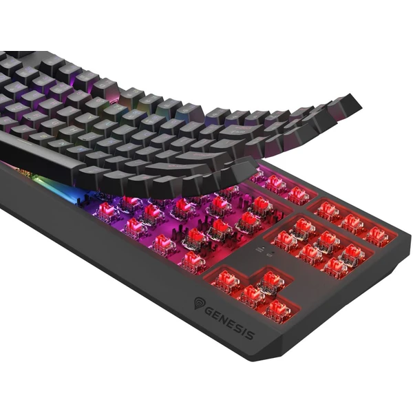 Genesis THOR 230 TKL RGB bezdrôtová mechanická klávesnica čierna Outemu Red - Klávesnice - Obrázok A4I5000O01