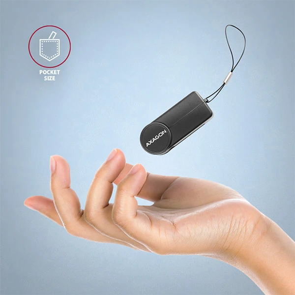 AXAGON CRE-SMPC USB-C PocketReader čítačka kontaktných kariet Smart card - Čítačky čipových kariet - Obrázok A4N4000701
