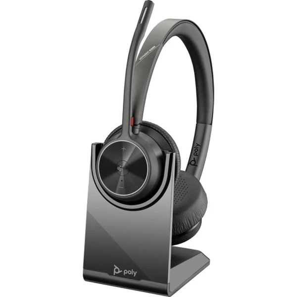 Poly Voyager 4320-M Microsoft Teams Certified Headset +BT700 dongle +Charging Stand - Slúchadlá - Hlavný obrázok