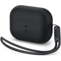 Spigen Silicone Fit puzdro s pútkom Apple AirPods Pro (2nd Gen) čierne - Puzdra
